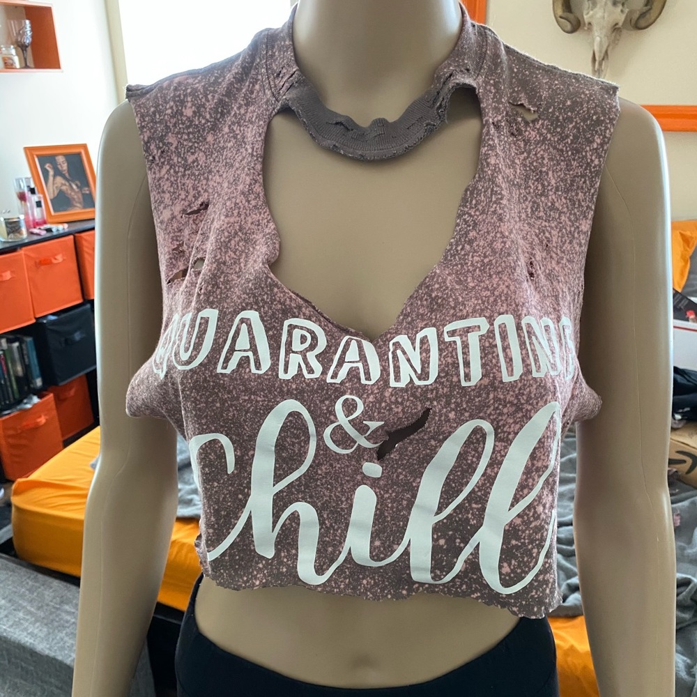 Destroyed Crop Top